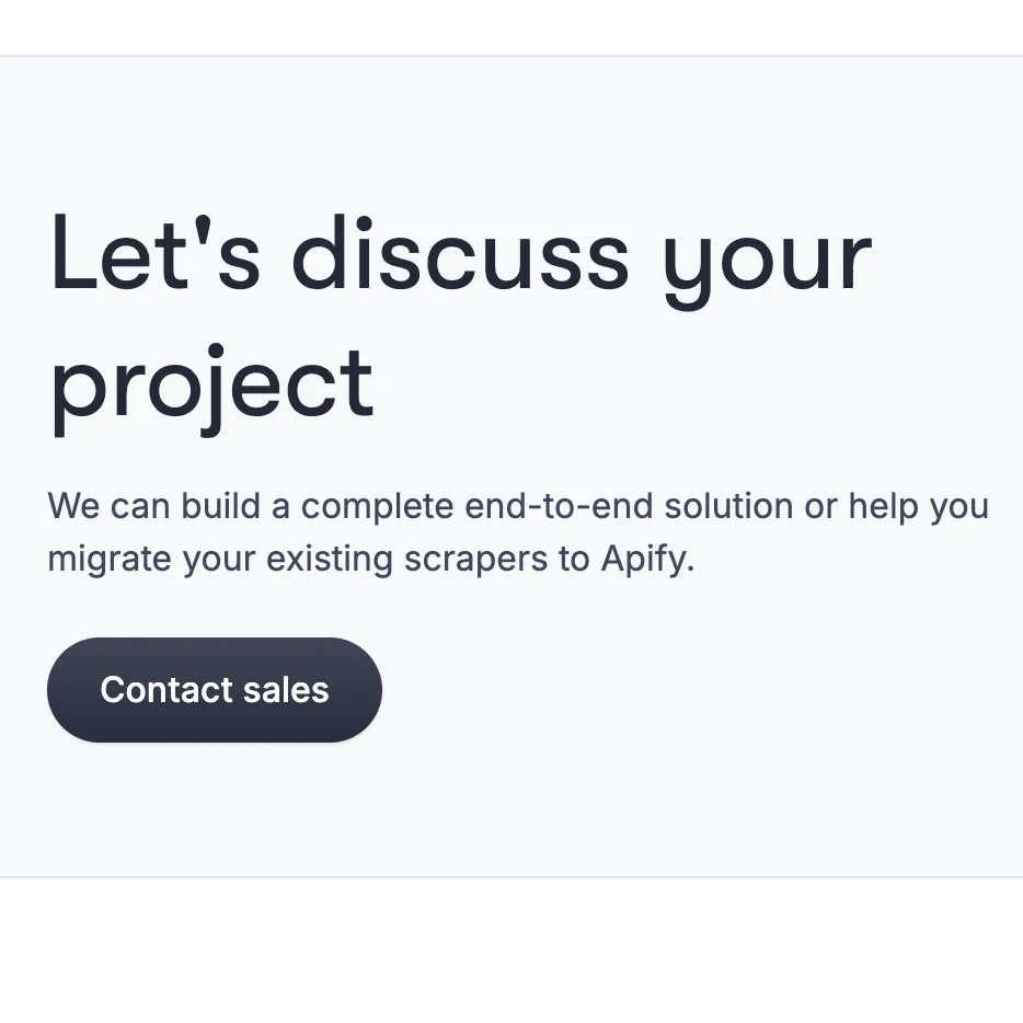 Apify Professional services