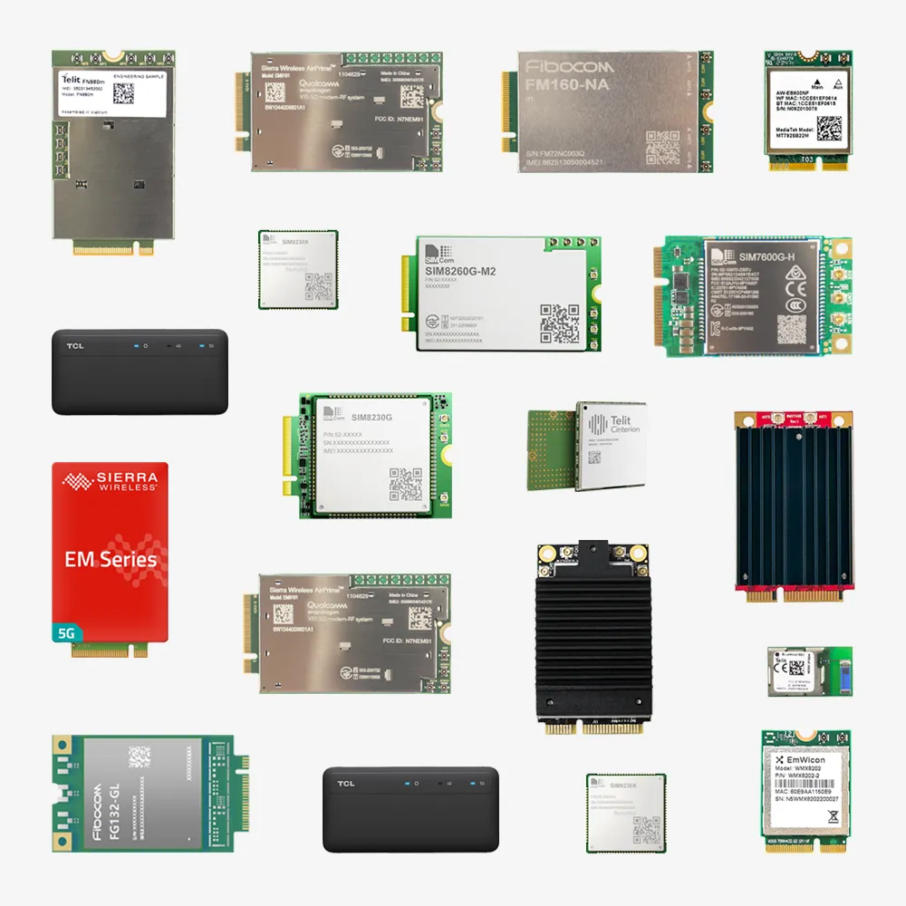 Cellular, Wi-Fi and other RF modules for data communication, IoT