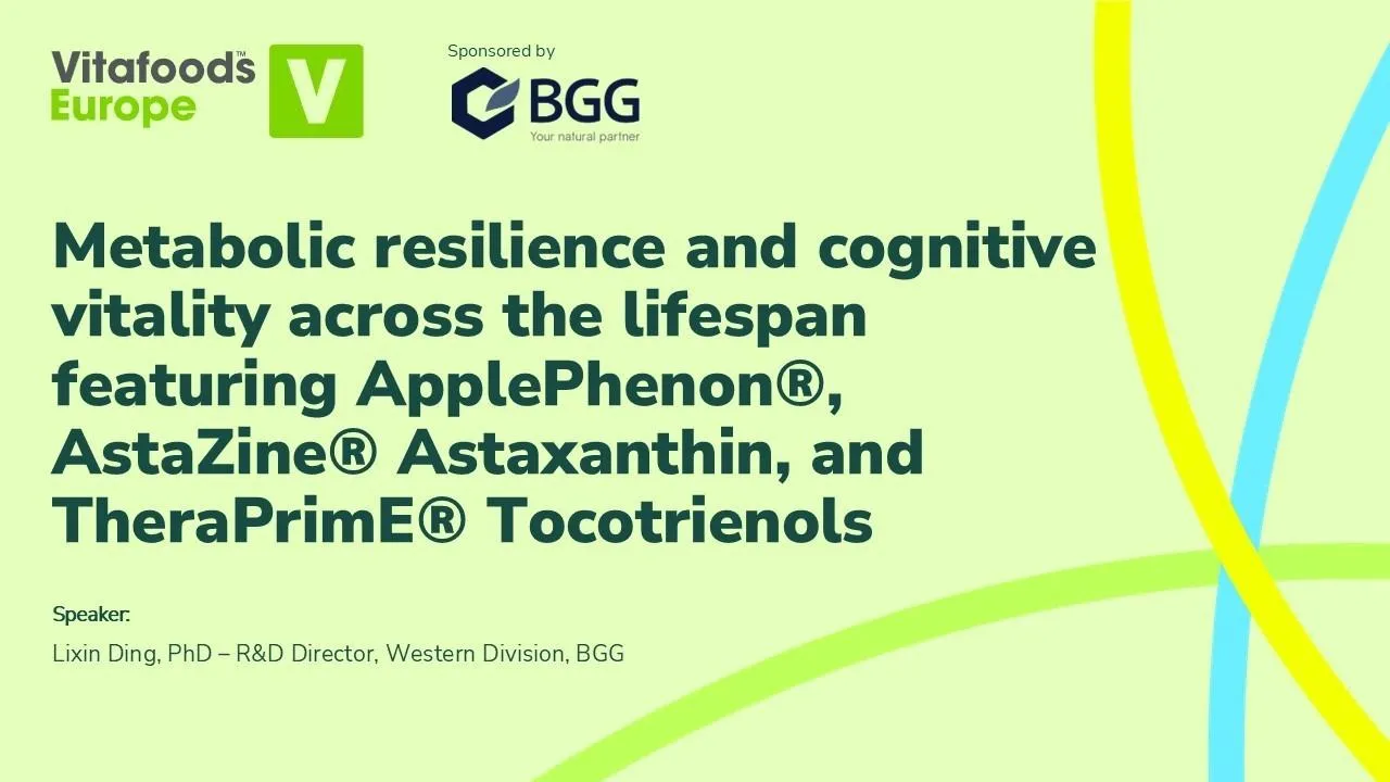 Metabolic resilience and cognitive vitality across the lifespan featuring ApplePhenon®, AstaZine® Astaxanthin, and TheraPrimE® Tocotrienols