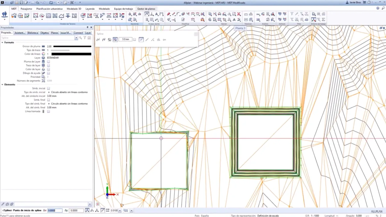 Terrain processing from Allplan Road