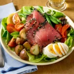 Oak Smoked Yellowfin Tuna - Black and White Sesame 3oz