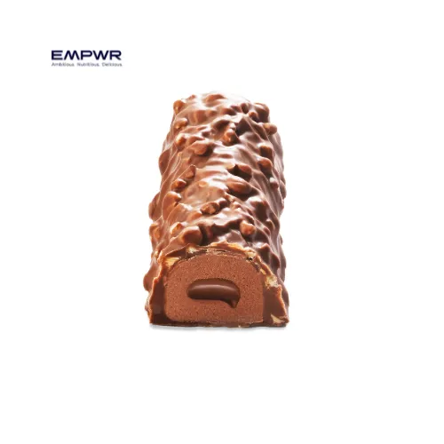 Hazelnut nougat core protein bar