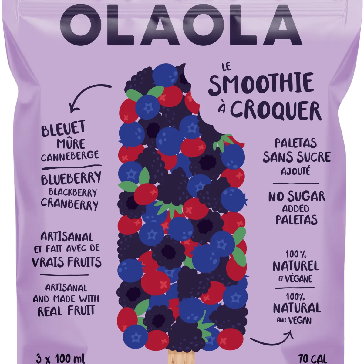 Le smoothie à croquer blueberry, blackberry, cranberry