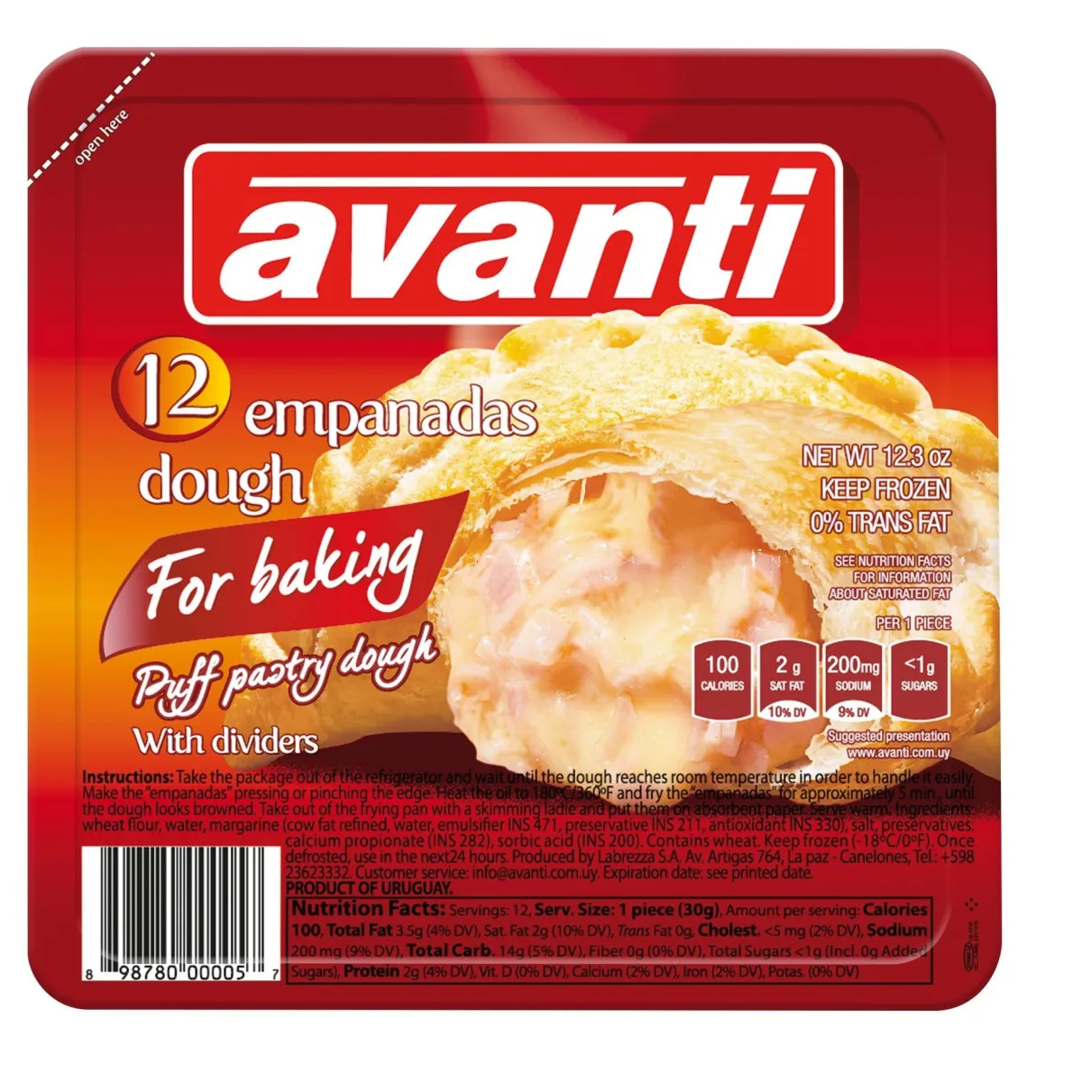 Puff Pastry Dough for baking empanadas