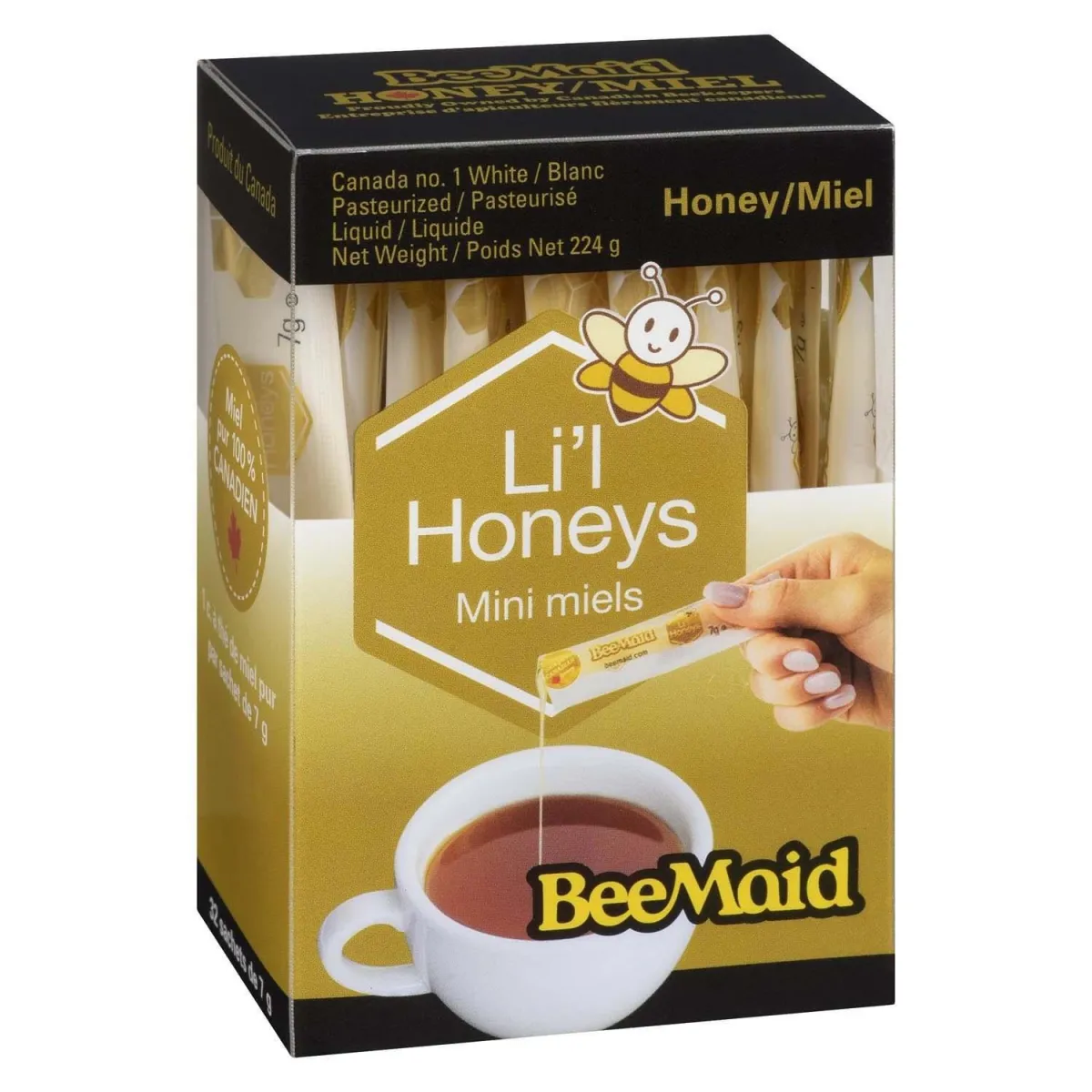 Bee Maid Li’l Honeys clear packaging with Printed Graphics