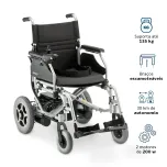 Cadeira de Rodas Motorizada em Alumínio Dobrável até 135 Kg Assento de 44 cm D900