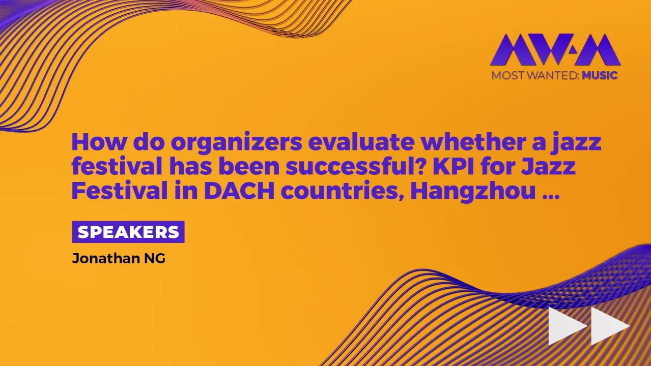 How do organizers evaluate whether a jazz festival has been successful? KPI for Jazz Festival in DACH countries, Hangzhou and Taipei