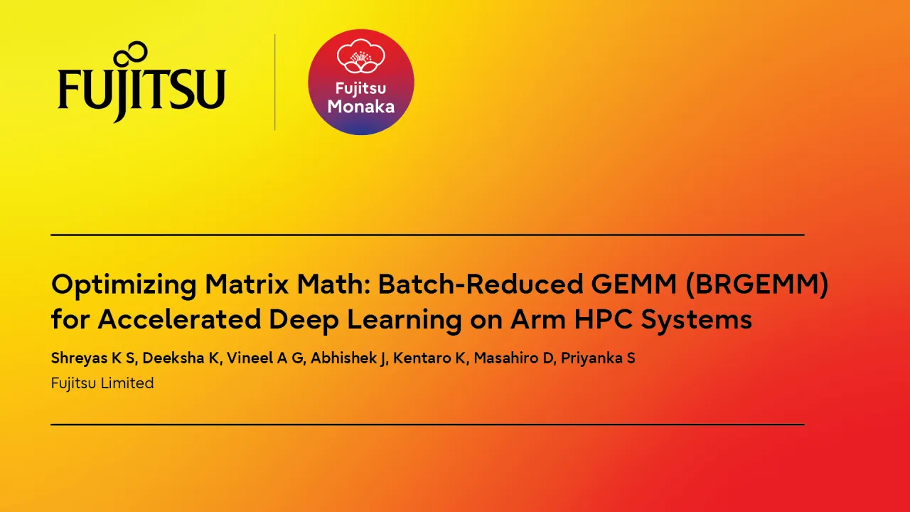 Optimizing Matrix Math: Batch-Reduced GEMM (BRGEMM) for Accelerated Deep Learning on Arm HPC Systems