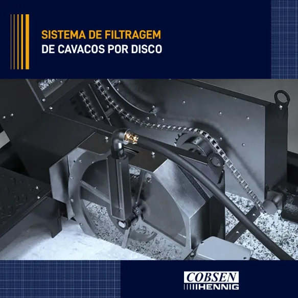 Sistema de filtragem de cavacos por disco