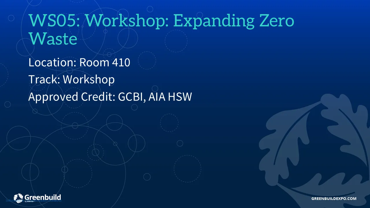 Workshop: Expanding Zero Waste