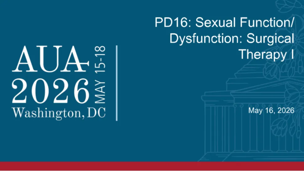 PD16: Sexual Function/Dysfunction: Surgical Therapy I