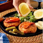 Maine Lobster Cakes, Maine (Hot) Lobster Dip, Mini Lobster Grilled Cheese Sandwiches