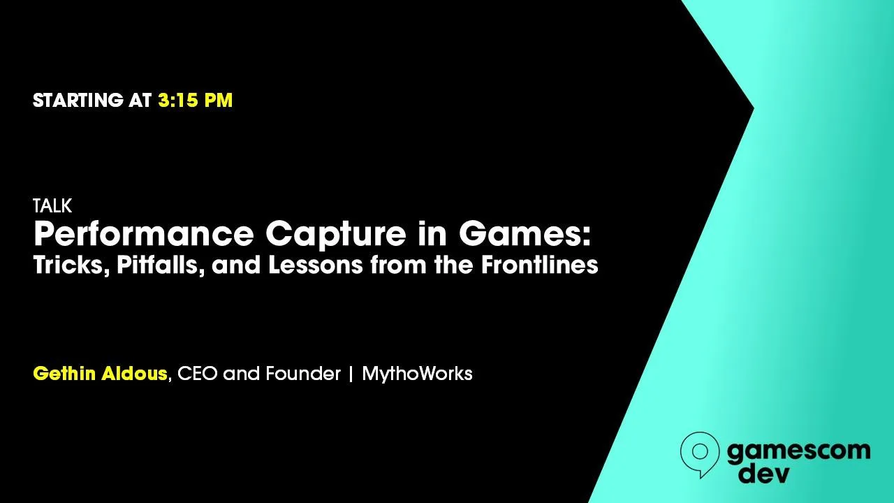 Performance Capture in Games — Tricks, Pitfalls, and Lessons from the Front Line