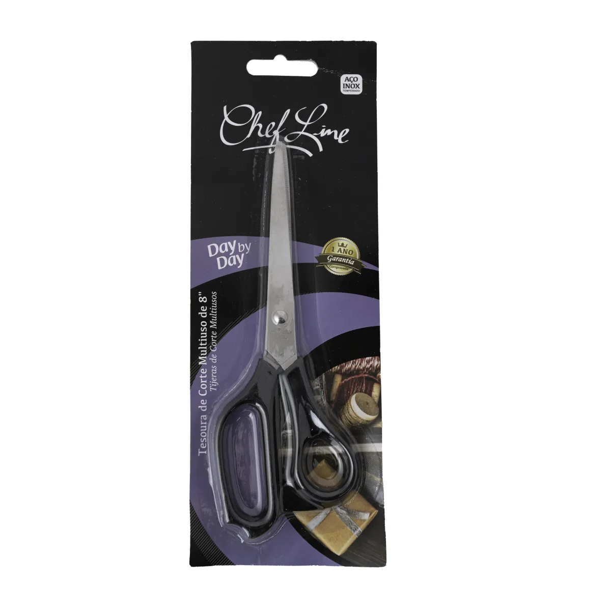 Tesoura em inox de corte multiuso 8"