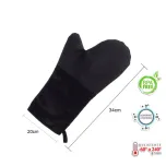 Luva Silicone e Algodão Preto 35Cm Weck