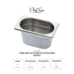 Cuba sem alça inox 1/9 GN 100 e 150