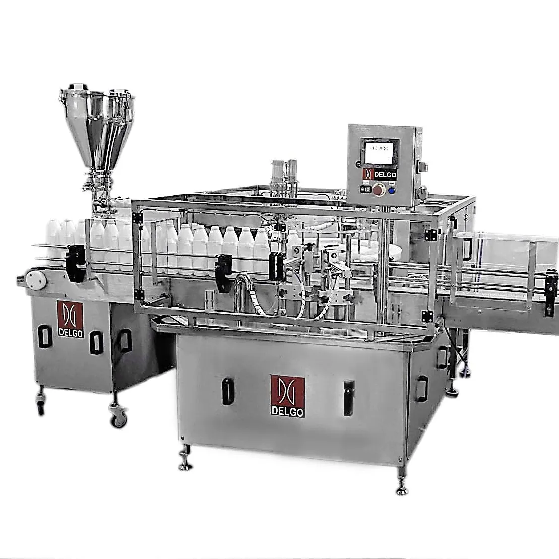 Envasadora de garrafas e frascos