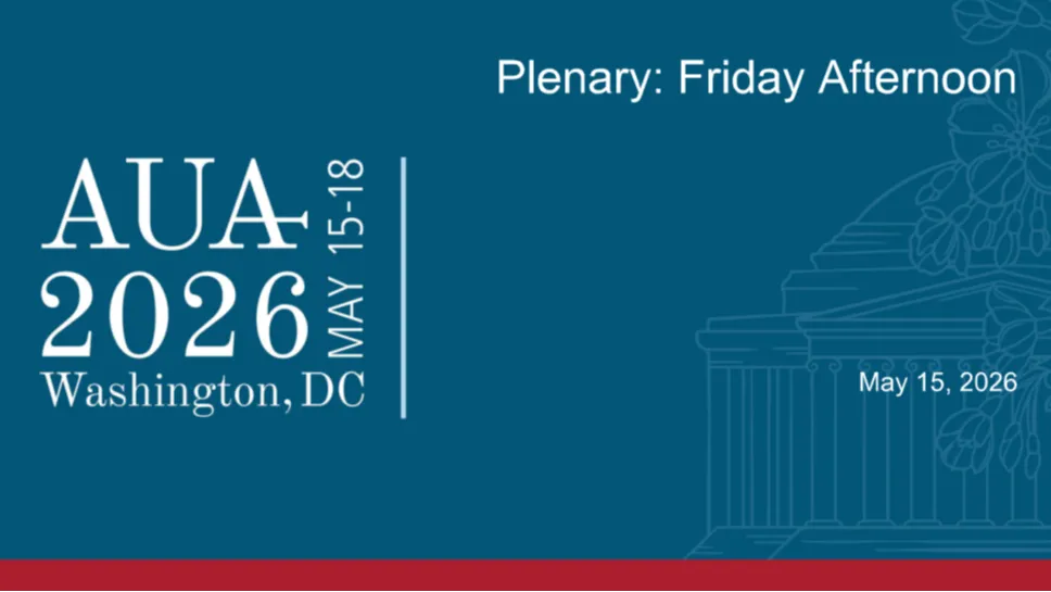 Plenary: Friday Afternoon