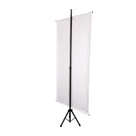 Pedestal Porta Banner preto simples e com garra dupla