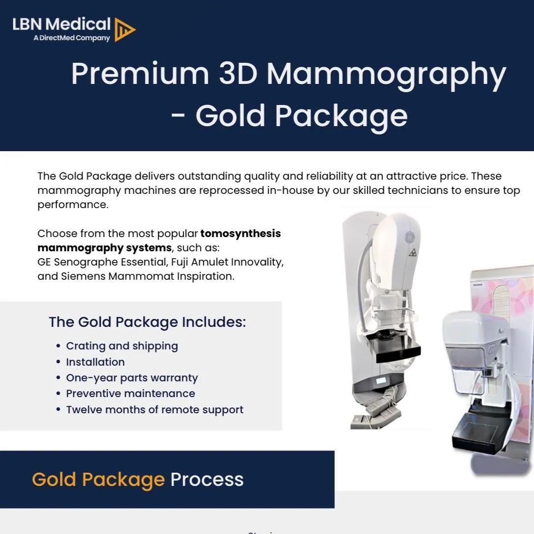 Refurbished Mammography- Gold Package