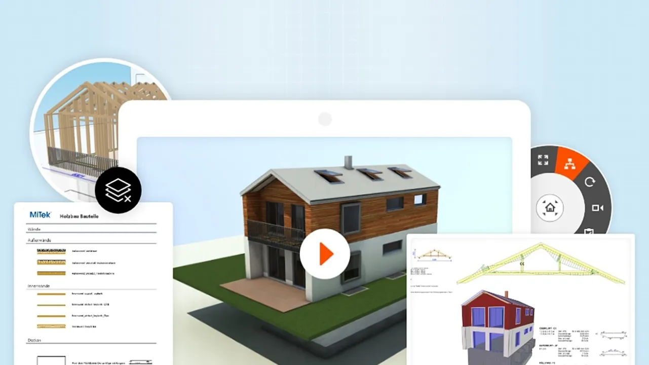 Hybrid Planning and Building with Wood: The Workflow of ALLPLAN and MiTek