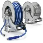 Enrolador de Mangueira em aço inoxidável com mangueira de grau alimentício