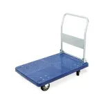 Carrinho Plataforma Dobrável com Base Plástica Azul e Estrutura Metálica – Praticidade e Alta Resistência