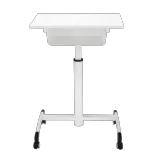 Mobile Movable Height Adjustable Desk with Storage Drawer on Wheels for School Office Use