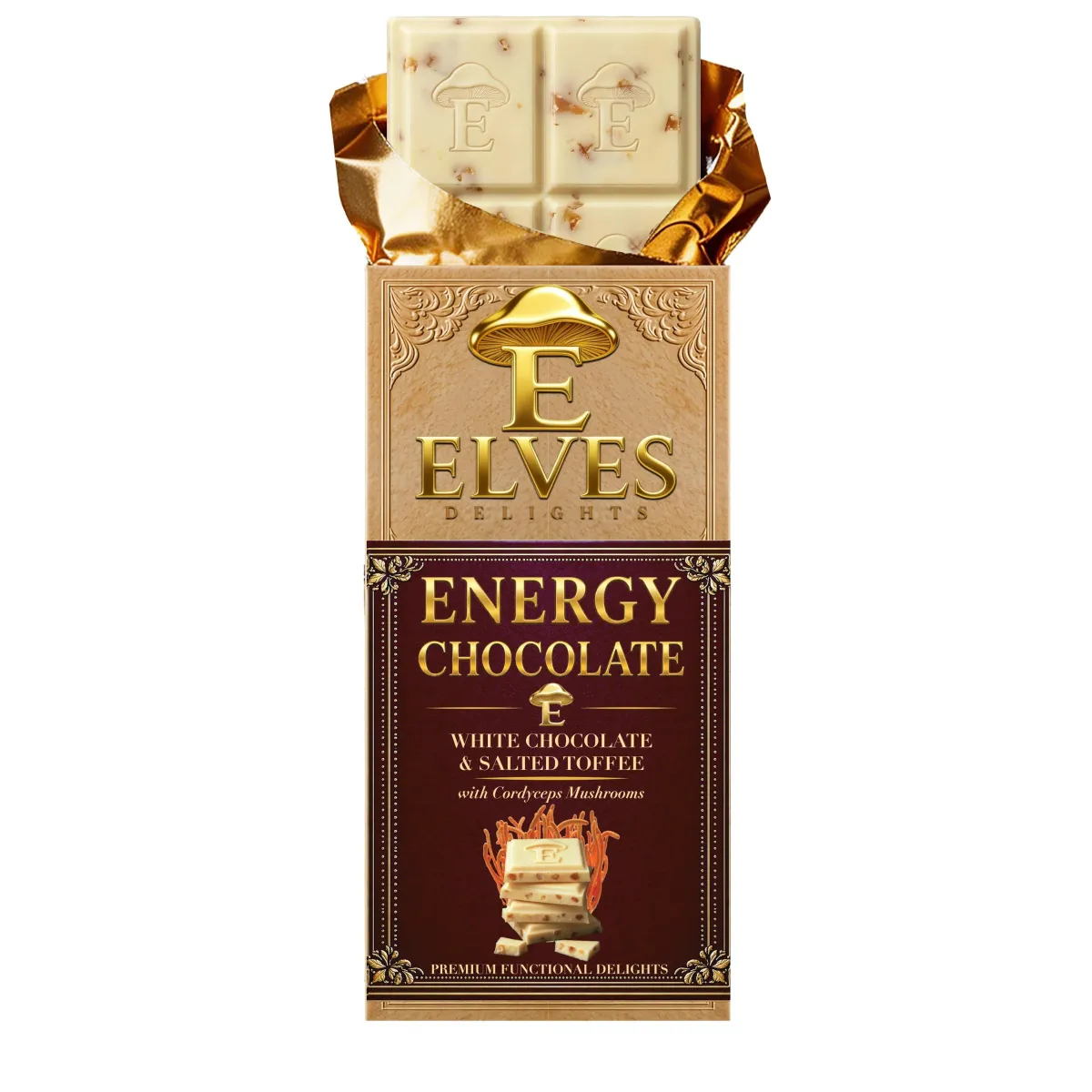Energy Chocolate - White Chocolate & Salted Toffee