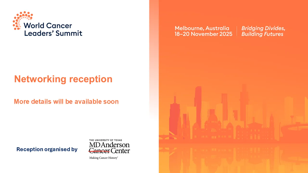 Networking reception organised by MD Anderson