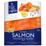 Cold smoked salmon fillet sliced