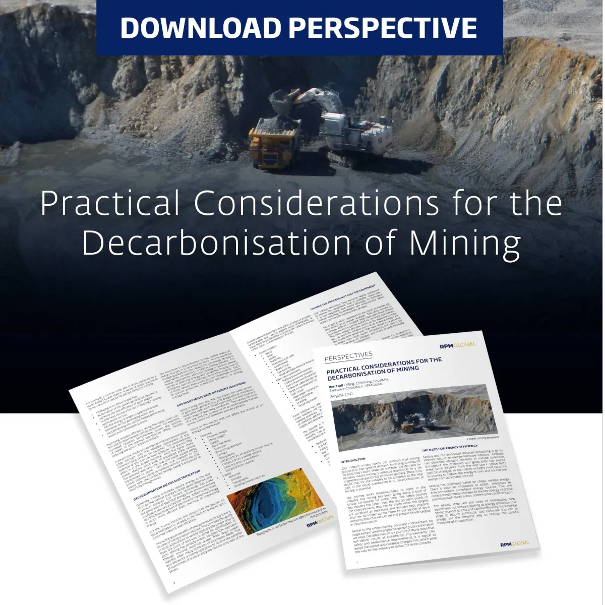 Mining Decarbonisation RPM Perspective - PRACTICAL CONSIDERATIONS FOR THE DECARBONISATION OF ...