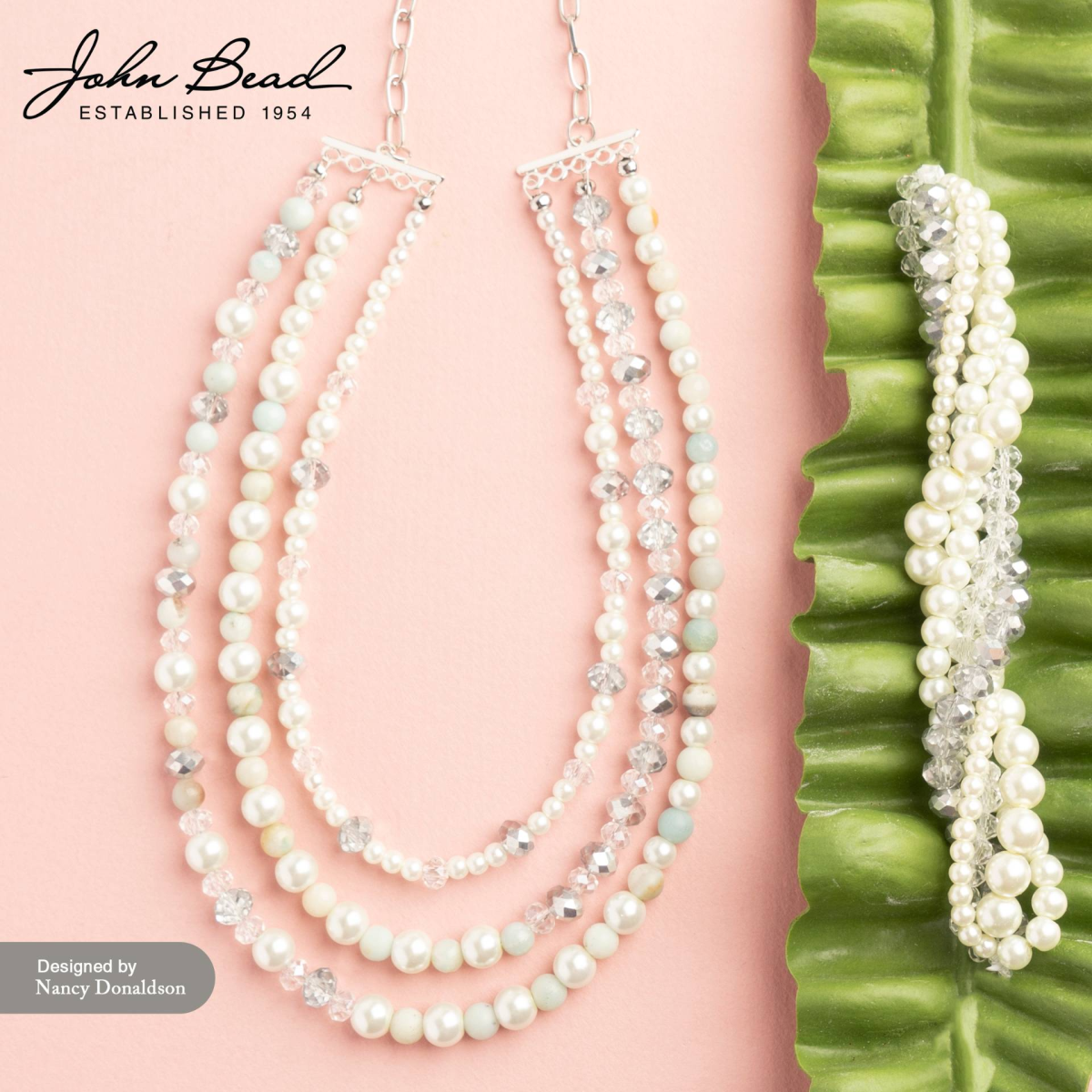 Crystal Lane Twisted Crystal - Glass Beads and Pearls Floral Themed Collection
