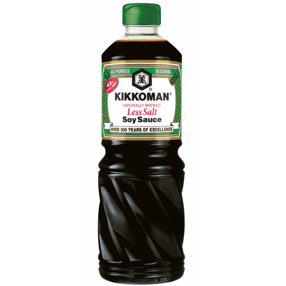Sauce soja à teneur réduite en sel, 1L, KIKKOMAN
