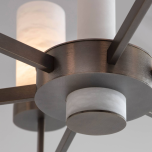Compass Chandelier with Alabaster