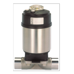 Type 2103 - 2/2-way diaphragm valve with pneumatic stainless steel actuator (Type ELEMENT) for decentralised automation