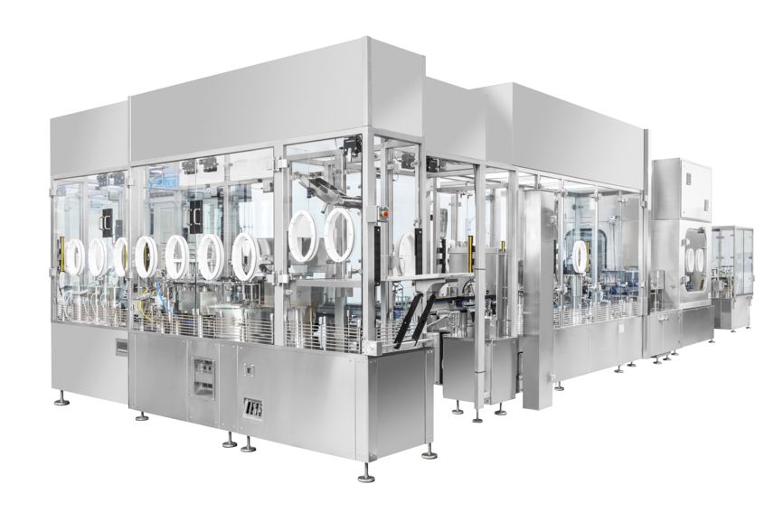 Robotic vial filling line