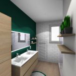 Photos Réalistes d'une rénovation de salle de bain