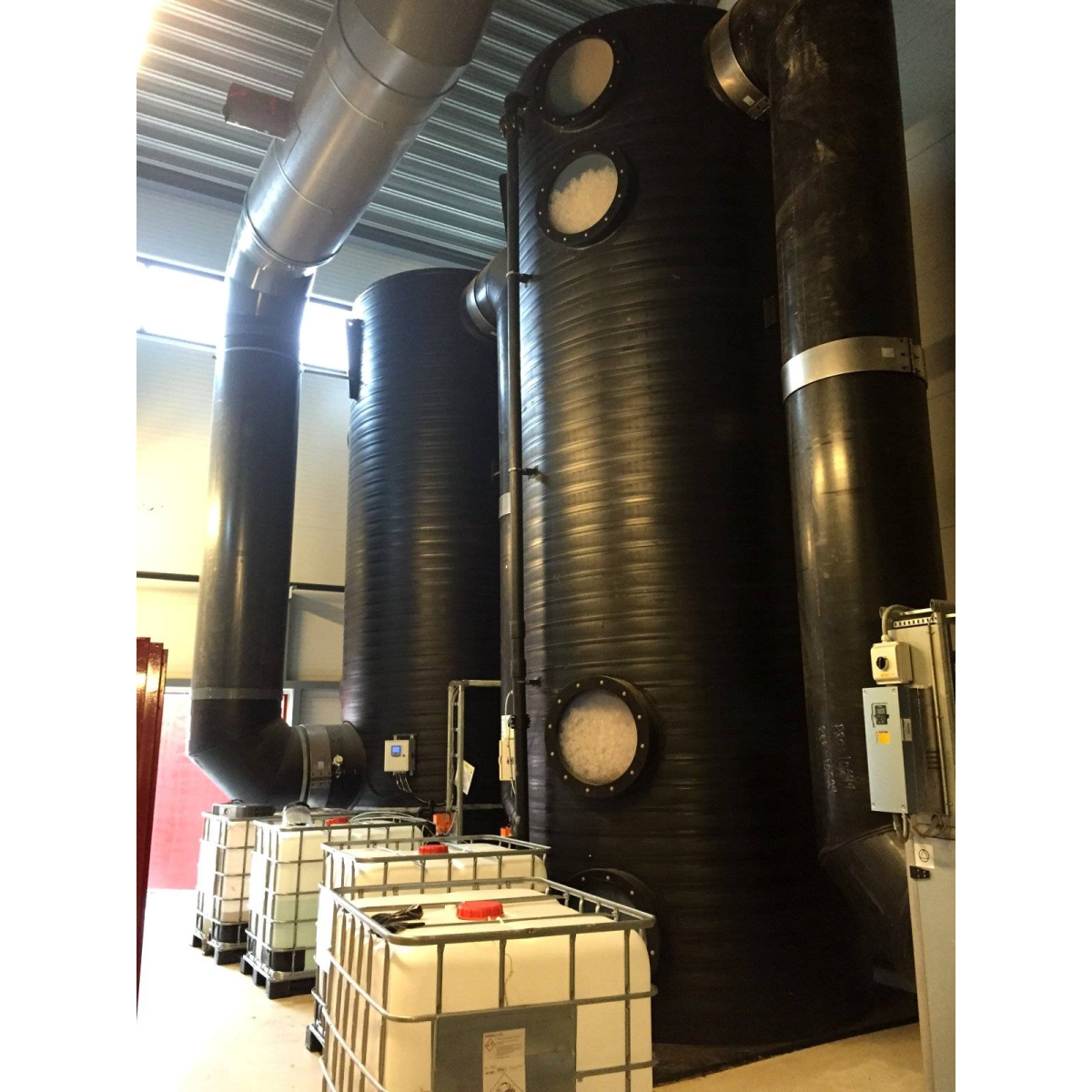 Ammonia removal from air, steam and gasses