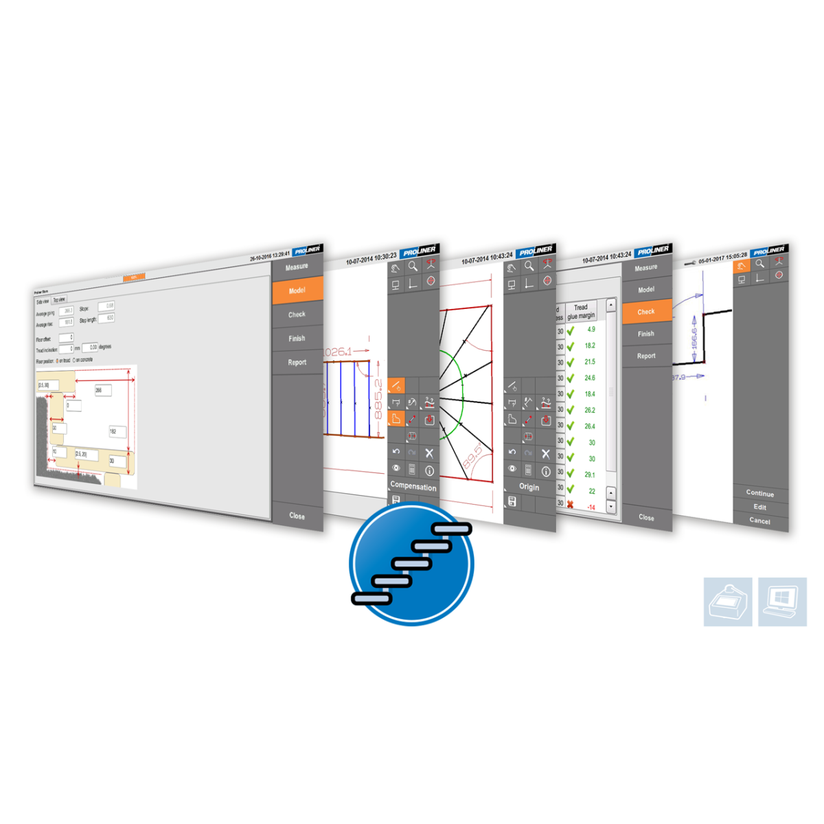 Proliner software - Stairs app