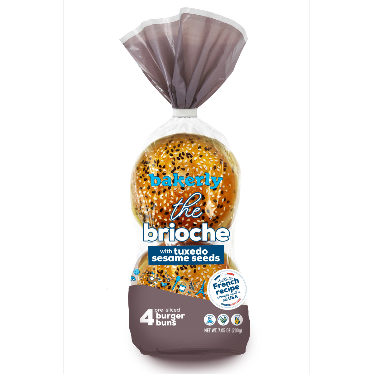 brioche Tuxedo burger buns