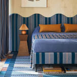 Scoop Stripe - Neptune + Komorebi Rug - Dusk