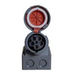 Power CEE opbouw wandcontactdoos 5-polig 63A IP67 rood