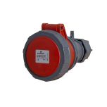 Power CEE contrastekker 5-polig 16A IP67 rood