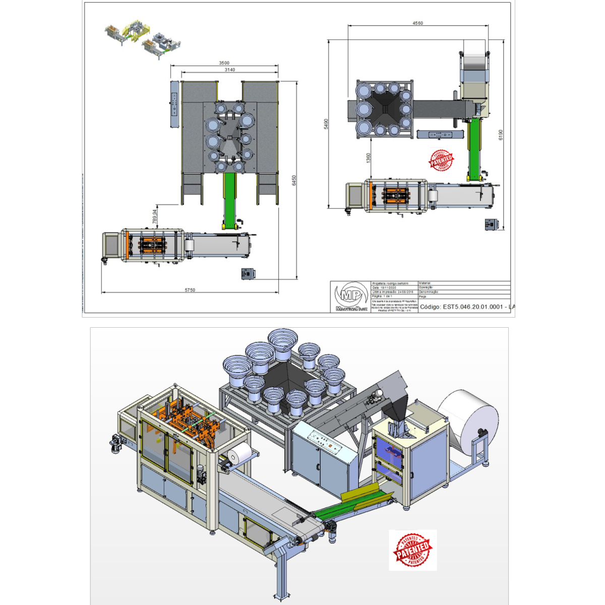 Contadora embaladora de Kits de Ferragens e acessórios