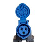 Power CEE opbouw wandcontactdoos 3-polig 16A IP44 blauw