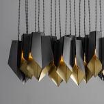Bronze Fold Linear Chandelier