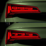 OLED Addressable Red Segmented Taillights