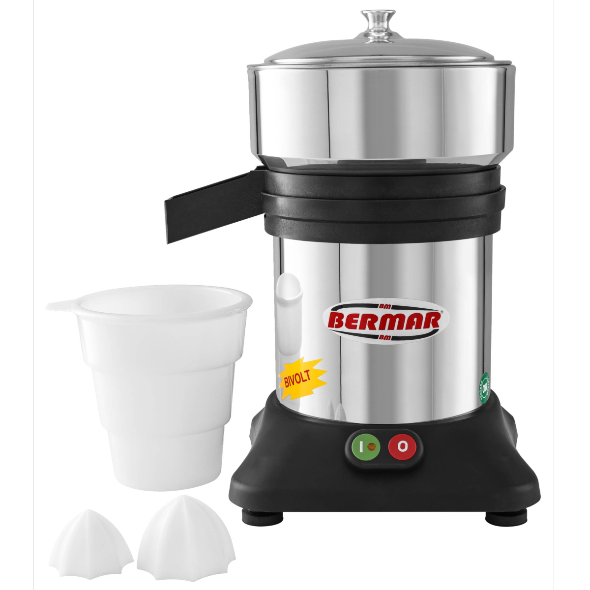 BM 05 NR - EXTRATOR DE SUCO INDUSTRIAL 1/4 HP PRETO OU BRANCO