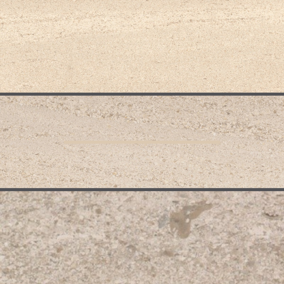 Moca Cream Fine/Medium Grain & Coarse Portuguese Limestones